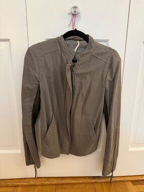 Free People Grey Suede Jacket